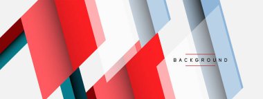 Vektör arkaplanı. Gölge efektli soyut örtüşen renk çizgileri tasarımı. Duvar kağıdı afişi için resim arkaplanı veya iniş sayfası