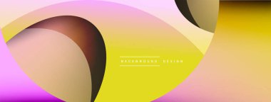 Yaratıcı geometrik duvar kağıdı. Asgari soyut arkaplan. Duvar kağıdı arkaplanı veya iniş sayfası için daire ve dalga kompozisyon vektör çizimi