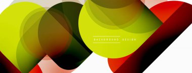 Yuvarlak üçgen çizgileri ve daireleri şekillendirir. Duvar kağıdı afişi arkaplanı veya iniş sayfası için Geometrik vektör çizimi