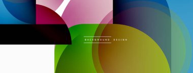 Yaratıcı geometrik duvar kağıdı. Asgari çember üçgen ve kare çizgi soyut arkaplan. Duvar kağıdı afişi veya iniş sayfası için vektör illüstrasyonu