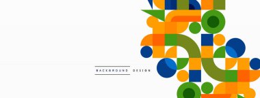 Minimum geometrik soyut arkaplan. Çember kare ve üçgen tasarım. Duvar kağıdı, afiş, arkaplan veya iniş için moda tekno iş şablonu