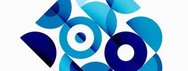 Renkli çember soyut arkaplan. Duvar kağıdı, afiş ve sunum için en küçük geometrik şablon