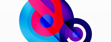 Duvar kağıdı, afiş, arkaplan için halkalar ve daireler geometrik soyut arkaplan