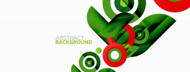 Soyut yuvarlak şekiller arka plan. Minimalist dekorasyon. Çemberleri ve halkaları olan geometrik arkaplan