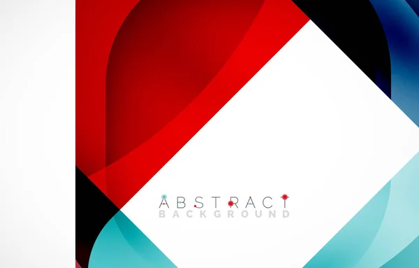 Minimal background. Abstract square shape with round corners created with wavy forms. Vector Illustration For Wallpaper, Banner, Background, Landing Page — Stock Vector