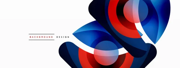 Creatief geometrisch behang. Minimale abstracte achtergrond. Cirkel golf en ronde vormen samenstelling vector illustratie voor behang banner achtergrond of landing page — Stockvector