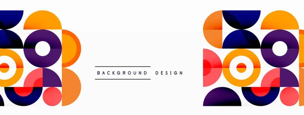 Fondo abstracto círculo colorido. Plantilla para fondo de pantalla, banner, presentación, fondo — Vector de stock