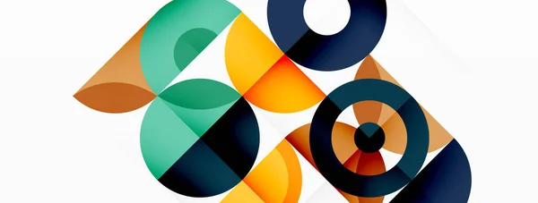 Färgglada cirkel abstrakt bakgrund. Mall för tapeter, banner, presentation, bakgrund — Stock vektor