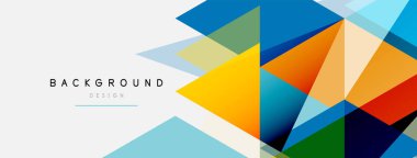 Renkli üçgen bileşimi, geometrik soyut arkaplan. Tekno veya iş konsepti, duvar kağıdı, afiş, arkaplan, iniş sayfası deseni