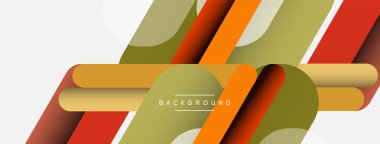 Soyut arkaplan. Yuvarlak şekiller, gri arkaplanda çizgiler. Duvar kağıdı afişi veya iniş sayfası için vektör illüstrasyonu