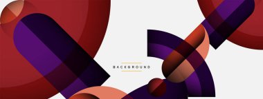 Geometrik soyut arkaplan. Duvar kağıdı arkaplanı veya iniş sayfası için yuvarlak şekiller, daireler, satır bileşimi