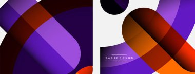 Geometrik soyut arkaplan. Duvar kağıdı arkaplanı veya iniş sayfası için yuvarlak şekiller, daireler, satır bileşimi