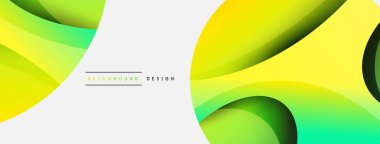 Yaratıcı geometrik duvar kağıdı. Asgari soyut arkaplan. Duvar kağıdı arkaplanı veya iniş sayfası için daire ve dalga kompozisyon vektör çizimi