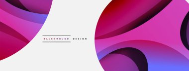 Yaratıcı geometrik duvar kağıdı. Asgari soyut arkaplan. Duvar kağıdı arkaplanı veya iniş sayfası için daire ve dalga kompozisyon vektör çizimi