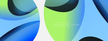 Yaratıcı geometrik duvar kağıdı. Asgari soyut arkaplan. Duvar kağıdı arkaplanı veya iniş sayfası için daire ve dalga kompozisyon vektör çizimi
