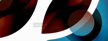 Yaratıcı geometrik duvar kağıdı. Asgari soyut arkaplan. Duvar kağıdı arkaplanı veya iniş sayfası için daire dalga ve yuvarlak şekiller kompozisyon vektör çizimi