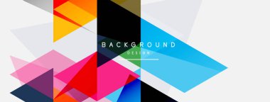 Renkli üçgen bileşimi, geometrik soyut arkaplan. Tekno veya iş konsepti, duvar kağıdı, afiş, arkaplan, iniş sayfası deseni