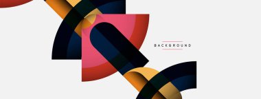 Moda şekilleri, renk minimal tasarım bileşimi, duvar kağıdı afişi veya iniş sayfası için çizgiler ve gölgeler