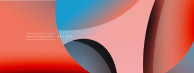 Yaratıcı geometrik duvar kağıdı. Asgari soyut arkaplan. Duvar kağıdı arkaplanı veya iniş sayfası için daire ve dalga kompozisyon vektör çizimi