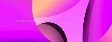 Yaratıcı geometrik duvar kağıdı. Asgari soyut arkaplan. Duvar kağıdı arkaplanı veya iniş sayfası için daire ve dalga kompozisyon vektör çizimi