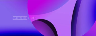 Yaratıcı geometrik duvar kağıdı. Asgari soyut arkaplan. Duvar kağıdı arkaplanı veya iniş sayfası için daire ve dalga kompozisyon vektör çizimi