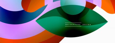 Yaratıcı geometrik duvar kağıdı. Asgari soyut arkaplan. Duvar kağıdı arkaplanı veya iniş sayfası için daire dalga ve yuvarlak şekiller kompozisyon vektör çizimi