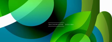Renkli geometrik şekilli soyut arkaplan. Yuvarlak şekilli, daire ve çizgilerle çok güzel bir arka plan. Geometrik tasarım. Vektör illüstrasyonu