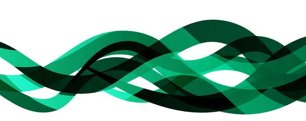 Abstrakt bakgrund - transparent överlappande vågiga linjer på vitt mönster. Vektor Illustration för Bakgrund, Banner, Bakgrund, Landning Page — Stock vektor