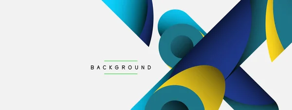 Abstracte achtergrond. Minimale geometrische cirkels en ronde stijl vormen met diepe schaduw effecten. Trendy technologie business template voor behang banner of achtergrond — Stockvector