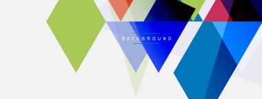 Renkli üçgen bileşimi, geometrik soyut arkaplan. Tekno veya iş konsepti, duvar kağıdı, afiş, arkaplan, iniş sayfası deseni