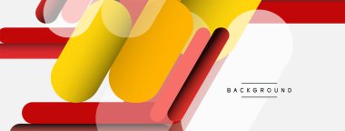 Soyut arkaplan. Yuvarlak şekiller, gri arkaplanda çizgiler. Duvar kağıdı afişi veya iniş sayfası için vektör illüstrasyonu