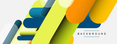 Soyut arkaplan. Yuvarlak şekiller, gri arkaplanda çizgiler. Duvar kağıdı afişi veya iniş sayfası için vektör illüstrasyonu