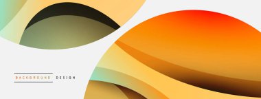 Yaratıcı geometrik duvar kağıdı. Asgari soyut arkaplan. Duvar kağıdı arkaplanı veya iniş sayfası için daire ve dalga kompozisyon vektör çizimi