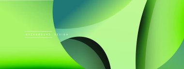 Yaratıcı geometrik duvar kağıdı. Asgari soyut arkaplan. Duvar kağıdı arkaplanı veya iniş sayfası için daire ve dalga kompozisyon vektör çizimi