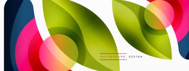 Yaratıcı geometrik duvar kağıdı. Asgari soyut arkaplan. Duvar kağıdı arkaplanı veya iniş sayfası için daire dalga ve yuvarlak şekiller kompozisyon vektör çizimi