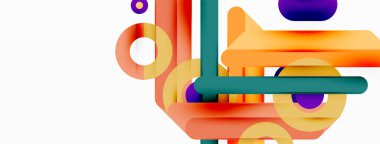 Çizgiler geometrik arkaplan. Çizgiler ve halkalar kompozisyon iş şablonu Duvar kağıdı, afiş, arkaplan veya iniş için