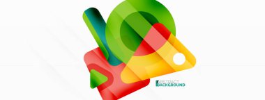 İlkel geometrik şekiller - çizgi, üçgen, kare ve daire bileşimi. Duvar kağıdı, pankart, arkaplan, iniş sayfası için vektör geometrik asgari özet arkaplan
