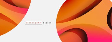 Yaratıcı geometrik duvar kağıdı. Asgari soyut arkaplan. Duvar kağıdı arkaplanı veya iniş sayfası için daire ve dalga kompozisyon vektör çizimi