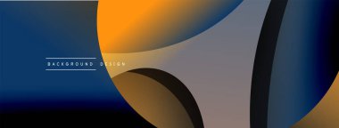 Yaratıcı geometrik duvar kağıdı. Asgari soyut arkaplan. Duvar kağıdı arkaplanı veya iniş sayfası için daire ve dalga kompozisyon vektör çizimi