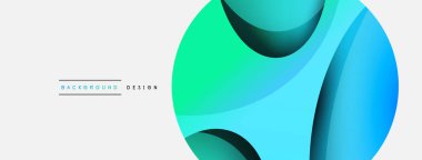 Yaratıcı geometrik duvar kağıdı. Asgari soyut arkaplan. Duvar kağıdı arkaplanı veya iniş sayfası için daire ve dalga kompozisyon vektör çizimi