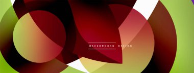 Yaratıcı geometrik duvar kağıdı. Asgari soyut arkaplan. Duvar kağıdı arkaplanı veya iniş sayfası için daire dalga ve yuvarlak şekiller kompozisyon vektör çizimi