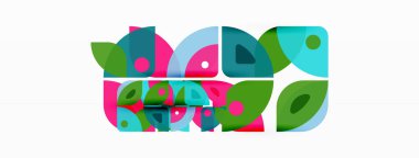 Çizgiler, kareler, daireler ve üçgenler. Duvar kağıdı, pankart, arkaplan, sunum veya iniş sayfası için Geometrik soyut arkaplan