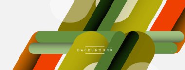 Soyut arkaplan. Yuvarlak şekiller, gri arkaplanda çizgiler. Duvar kağıdı afişi veya iniş sayfası için vektör illüstrasyonu