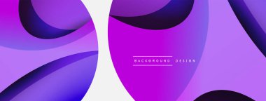 Yaratıcı geometrik duvar kağıdı. Asgari soyut arkaplan. Duvar kağıdı arkaplanı veya iniş sayfası için daire ve dalga kompozisyon vektör çizimi