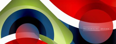 Yaratıcı geometrik duvar kağıdı. Asgari soyut arkaplan. Duvar kağıdı arkaplanı veya iniş sayfası için daire dalga ve yuvarlak şekiller kompozisyon vektör çizimi