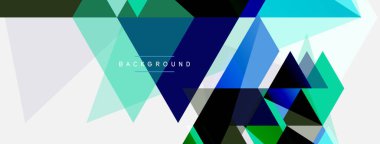 Mozaik üçgenler geometrik arkaplan. Tekno veya iş konsepti, duvar kağıdı, afiş, arkaplan, iniş sayfası deseni