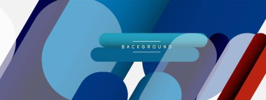 Soyut arkaplan. Yuvarlak şekiller, gri arkaplanda çizgiler. Duvar kağıdı afişi veya iniş sayfası için vektör illüstrasyonu