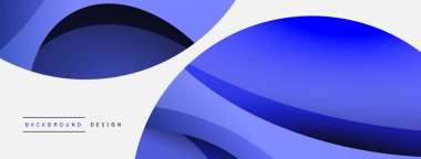 Yaratıcı geometrik duvar kağıdı. Asgari soyut arkaplan. Duvar kağıdı arkaplanı veya iniş sayfası için daire ve dalga kompozisyon vektör çizimi