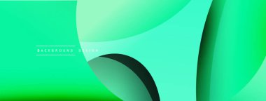 Yaratıcı geometrik duvar kağıdı. Asgari soyut arkaplan. Duvar kağıdı arkaplanı veya iniş sayfası için daire ve dalga kompozisyon vektör çizimi