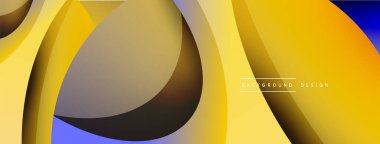 Yaratıcı geometrik duvar kağıdı. Asgari soyut arkaplan. Duvar kağıdı arkaplanı veya iniş sayfası için daire ve dalga kompozisyon vektör çizimi